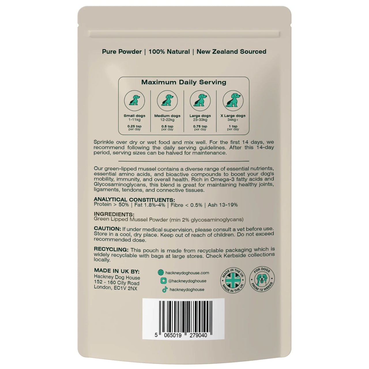 Green Lipped Mussel Powder - BUDDYBOTTLE