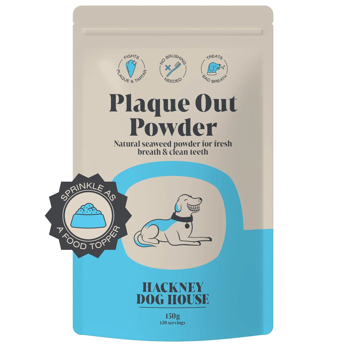 Dog dental plaque powder for clean teeth and fresh breath