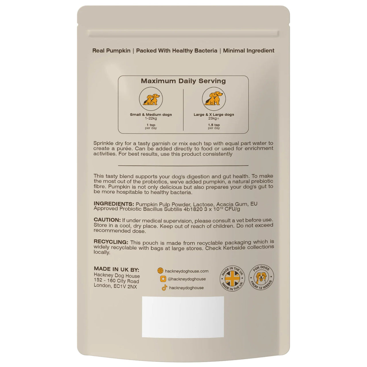 Pumpkin Probiotics Powder - BUDDYBOTTLE