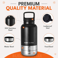VELVET PURPLE - 3 in 1 Portable Travel Water Buddy Bottle For Dogs - BUDDYBOTTLE
